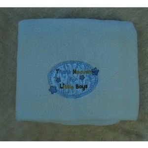 Baby Starters Thank Heaven for Little Boys Baby Blanket Blue Brown Star